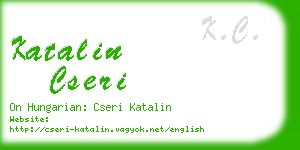 katalin cseri business card